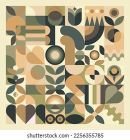 Resumen Diseño de fondo geométrico del jardín con paleta de colores Orgullo y Prejuicio. Adecuado para fondo, papel de pared, decoración de pared, fondo, adorno, cubierta, diseño web, plantilla, portada de libro
