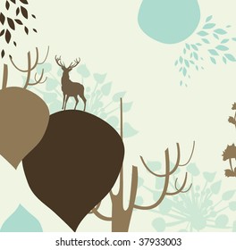 abstract garden illustration