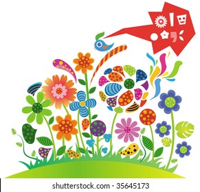 Abstract garden pattern