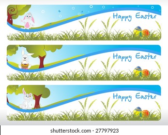 abstract garden pattern easter banner