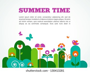 abstract garden with a place for your text