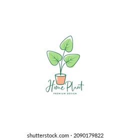abstract garden plant caladium logo symbol icon vector graphic design illustration idea creative 