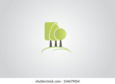 Abstract garden. Vector.  EPS-10 (non transparent elements), gradient