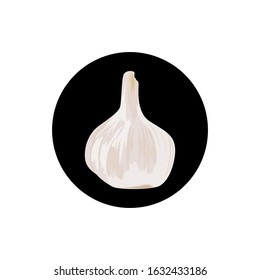 abstract garlic icon, vector illustration