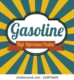 abstract gasoline label on a special background