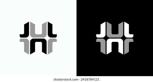 Abstract gate letter H initial vector logo design.