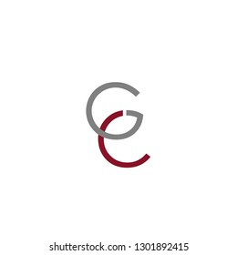 Abstract GC letter initial logo. symbol of GC geometry, alphabet icon vector logo template. minimalist and modern initial logo or signature. - Vector - Vector