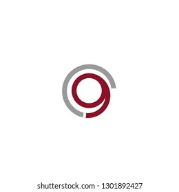 Abstract GC letter initial logo. symbol of GC geometry, alphabet icon vector logo template. minimalist and modern initial logo or signature. - Vector - Vector