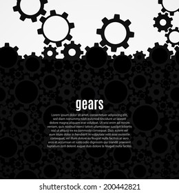 Abstract gear background. Vector illustration