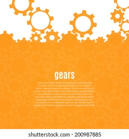 Abstract gear background. Vector illustration