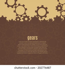 Abstract gear background. Vector illustration