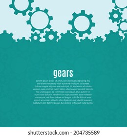 Abstract gear background. Vector illustration
