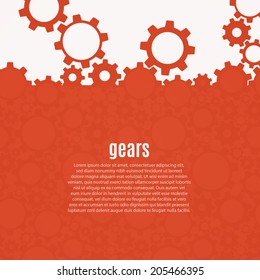 Abstract gear background. Vector illustration