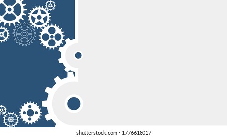 Fondo abstracto de los engranajes con ruedas de engranajes. Espacio para el texto del engranaje. Concepto industrial del mecanismo moderno de los vectores