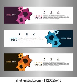 Abstract Gear Banner Background