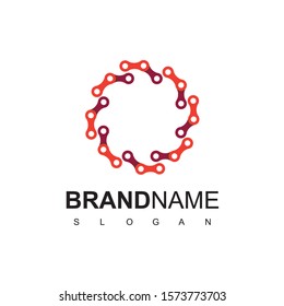 Abstract Gear Chain Logo Design Inspiration