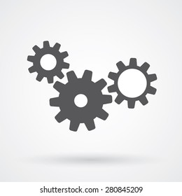 Abstract gear icon design as team work concept vector illustration.