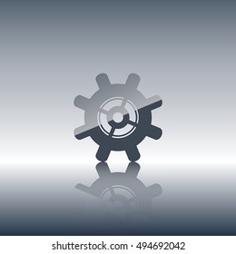 Abstract gear icon.Technology element.