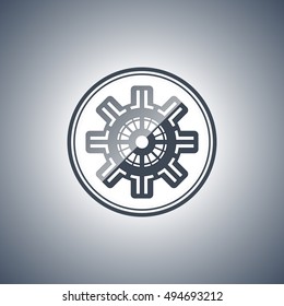 Abstract gear icon.Technology element.