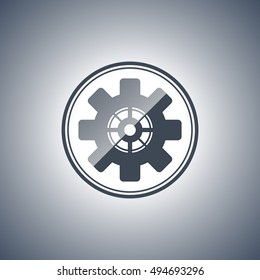 Abstract gear icon.Technology element.