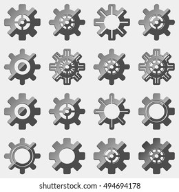 Abstract gear icon.Technology element.