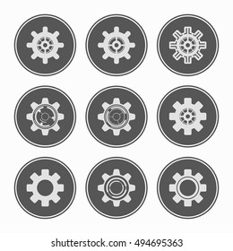 Abstract gear icon.Technology element.