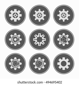 Abstract gear icon.Technology element.
