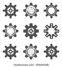 Abstract gear icon.Technology element.