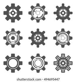 Abstract gear icon.Technology element.