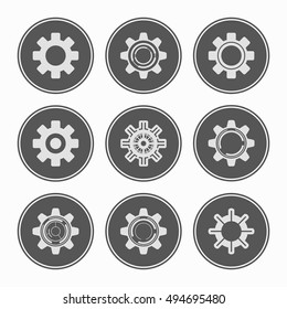 Abstract gear icon.Technology element.