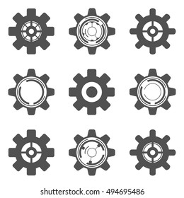 Abstract gear icon.Technology element.
