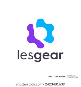 Abstract gear logo vector illustration