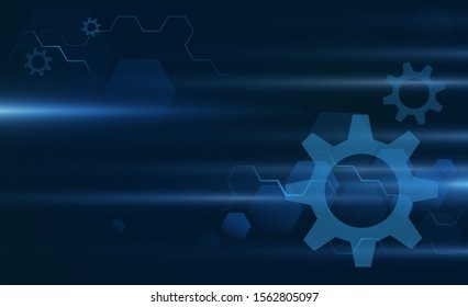 Abstract gear speed light out technology background  