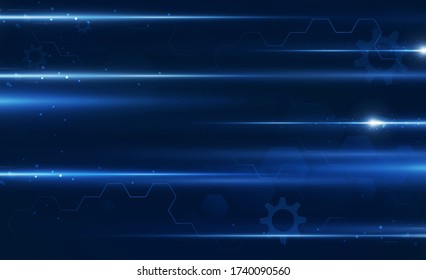 Abstract gear speed light out technology background Hitech communication concept innovation background  vector design