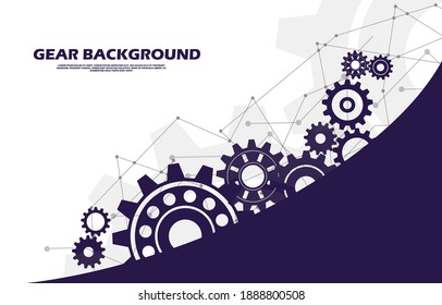 Abstract gear symbols pattern Hi-tech Technology background EP.2.Used to decorate on advertisements, messages, boards or other designs.