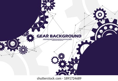Abstract gear symbols pattern Hi-tech Technology background EP.4Used to decorate on advertisement, wallpaper, message board, sign or other work.