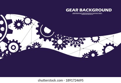 Abstract gear symbols pattern Hi-tech Technology background EP.5.Used to decorate on advertisement, wallpaper, message board, sign or other work.