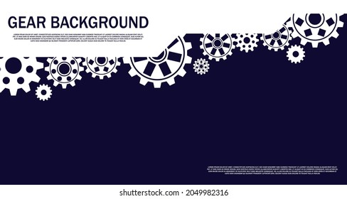 Abstract gear symbols pattern Hi-tech Technology background EP.16.Hi-tech communication concept innovation background vector