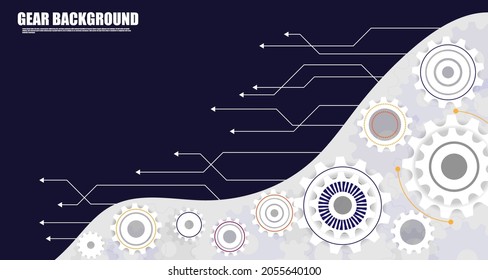 Abstract gear symbols pattern Hi-tech Technology background EP.18.Hi-tech communication concept innovation background vector
