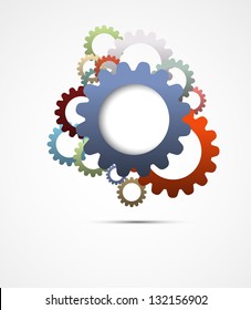 Abstract gear technology business background