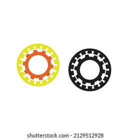 abstract gear vector icon design web