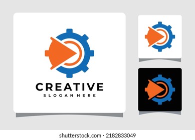 Abstract Gear Wheel Logo Template Design Inspiration