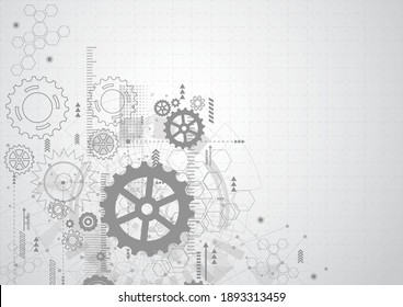 Abstrakter Hintergrund des Gangrades. Maschinentechnologie. Vektorgrafik