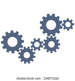 Abstract gear wheels. Vector design template