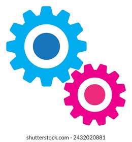 Abstract gear wheels. Vector design template. Gear design over gray background, vector illustration.7891