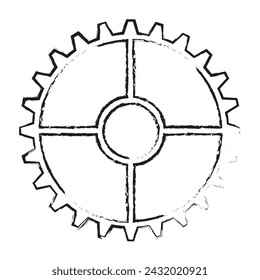 Abstract gear wheels. Vector design template. Gear design over gray background, vector illustration.7891