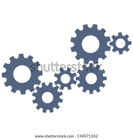 Abstract gear wheels. Vector design template