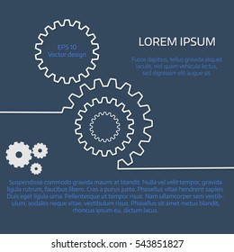 Abstract gears background. Vector template