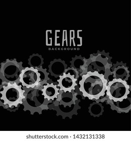 abstract gears black background design
