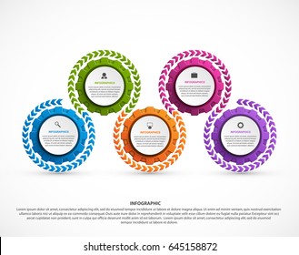 Abstract gears infographic. Design element. Infographics for business presentations or information banner. 